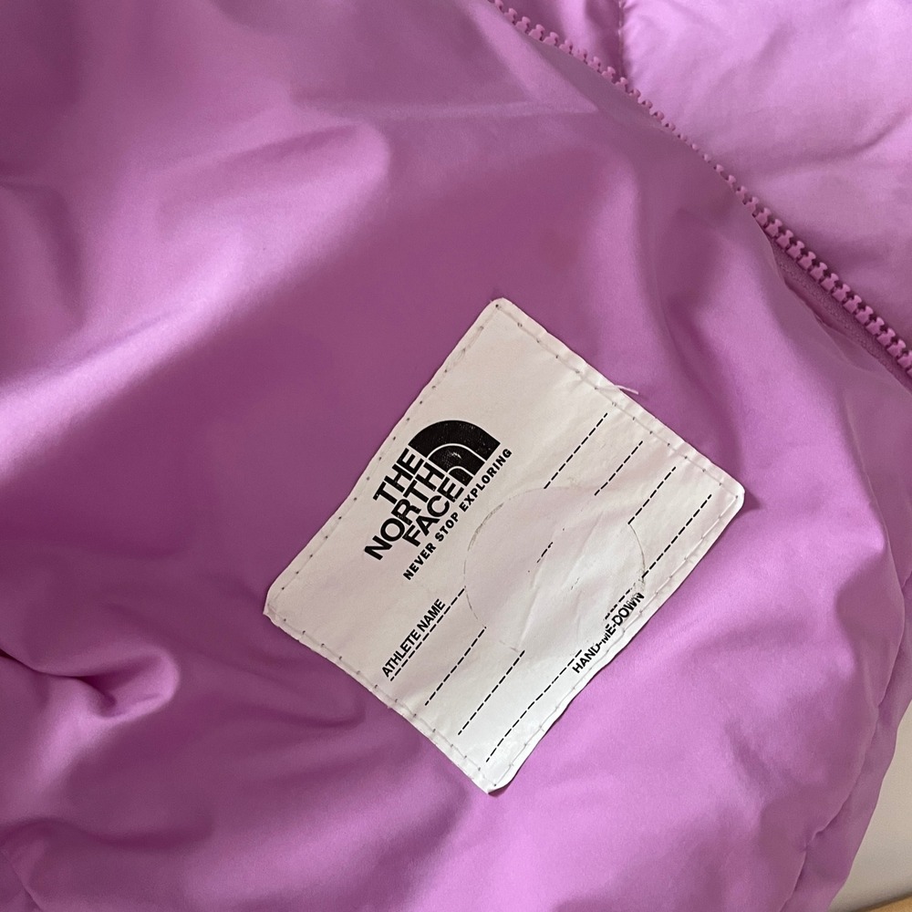 The North Face Kids Purple Hooded Puffer Jacket Sherpa Lined Insulated Coat 4 - Picture 12 of 14